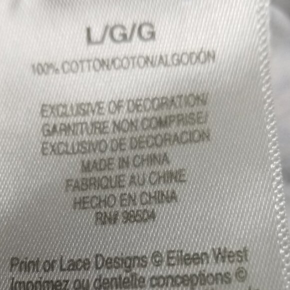 Eileen West Women's Cotton Green Floral Cottagecore Prairie Nightgown Sz L - Picture 5 of 5